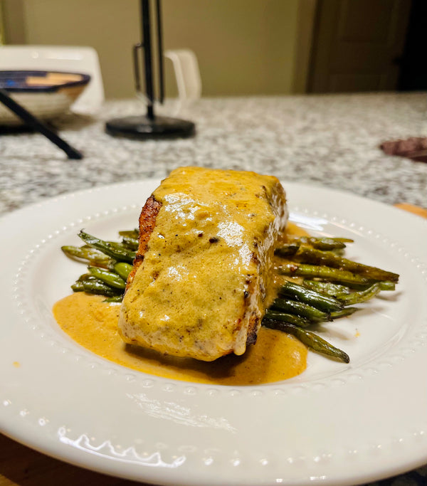 CREAMY PAN SEARED SALMON